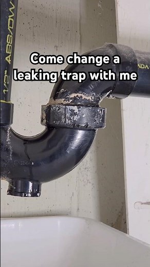 Fixing a leaking p-trap #plumber #plumbing #shorts #repair #leak