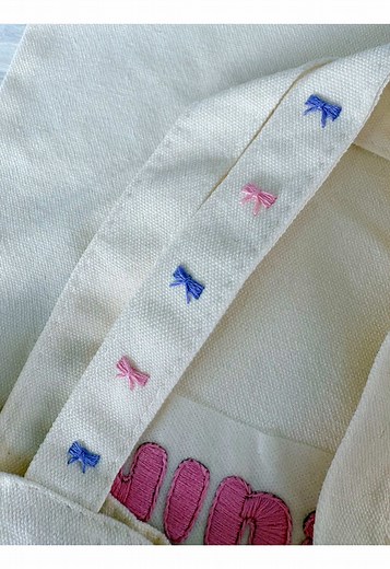 Custom ‘Quinn’ Canvas Tote with Hand-Stitched Bow Handles