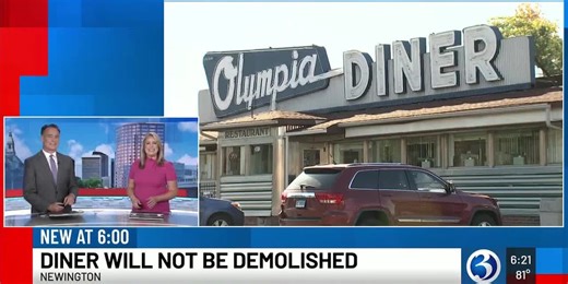 Plans to take down and replace Newington’s Olympia Diner dropped
