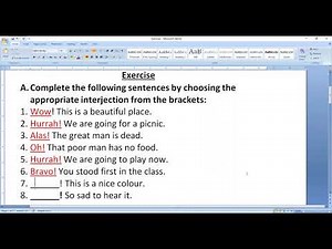 Class 3 | Chapter 16 | Exercise | Interjections | Day 3