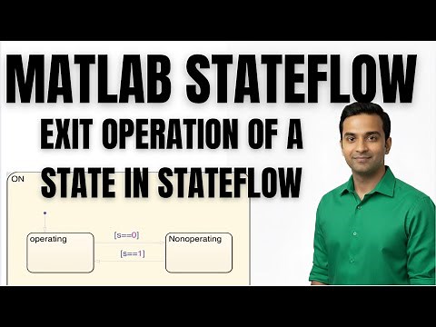 MATLAB TUTORIAL | STATEFLOW TUTORIAL | EXIT OPERATION OF A STATE IN STATEFLOW