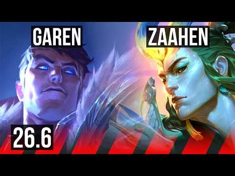 GAREN vs ZAAHEN (TOP) | 51K damage | NA Grandmaster | 26.6
