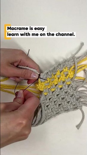 Easy Macrame Coaster for Beginners — Only 1 Knot!