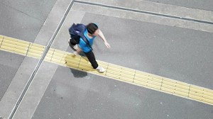 Slow 4K Commuter Crowd Walking .