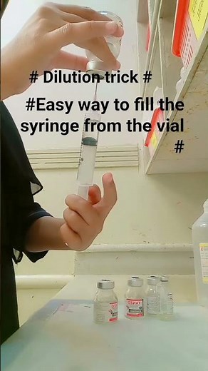 # for you # easy method to fill the syringe from the vial# nursing officer