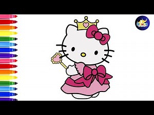 How To Draw Hello Kitty Princess, Princess Hello Kitty Drawing‪@dibujos-felices‬ ‪@HelloKittyandFriends‬