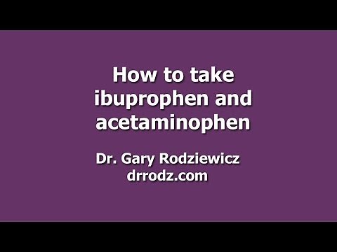 How to take Motrin and Tylenol together