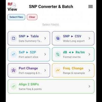 RF View App Intro: S-parameter, Smith Chart & Auto Impedance Matching