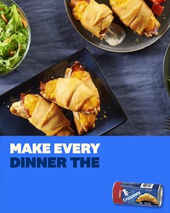 Who says weeknight meals have to be boring? This recipe is perfect for two and so easy to make with Pillsbury Crescents. | Pillsbury