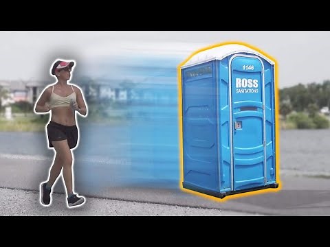 Passing Joggers in My Motorized Porta Potty
