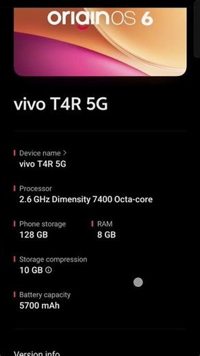 vivo t4r5g ka android system and ram #viral #system