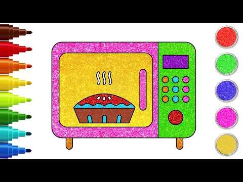 Drawing and Coloring with a Microwave | Kids Learning | Chiki Art Language