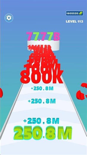 250.8M Points Level 113 | Numbers Run | #shorts #gameplay #numberrun #viral #funny #trending