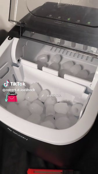 Ecozy Eiswürfelbereiter, 9 Eiswürfel in 6 Minuten, 14Kg in 24h, 2 Größen von Eiswürfeln, tragbarer Eiswürfelbereiter auf der Arbeitsplatte, selbstreinigender Eiswürfelbereiter, leise Eismaschine, kompakter Eisbereiter auf der Arbeitsplatte für Zuhause #eis #eiswürfel #eismaschine #sale #dealsfürdich