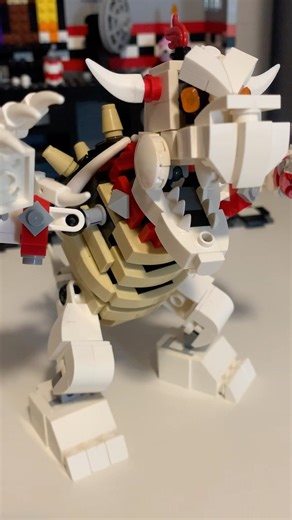 Lego Mario moc: Dry Bowser #lego #mario #bowser #mariokart #legomario #drybowser #fyp