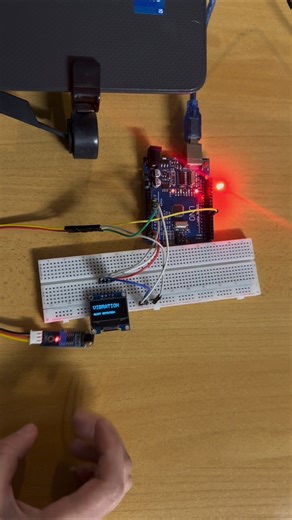 Vibration Detection System #arduino Uno + OLED = in real time #polrengineering #diy #tech #cool