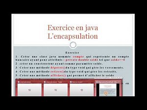exercice en java sur l'encapsulation : compte bancaire, Algérie