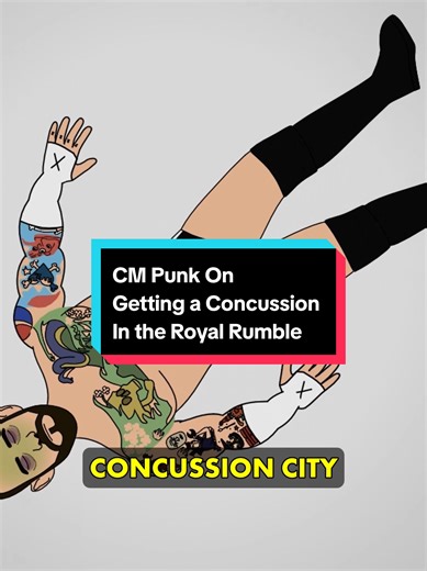 CM Punk talks about getting a concussion in the Royal Rumble #wrestling #animation #cmpunk #cartoon #royalrumble