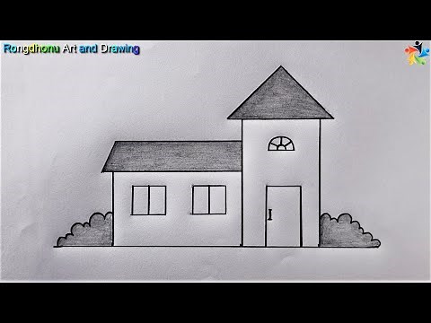 How to draw a House 💖 Ghar Drawing 💖 My Home