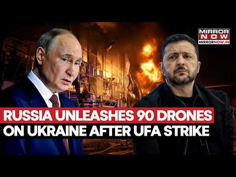 Russia Unleashes 90 Drones, Iskander Missile On Ukraine After Attack On Oil Sites In UFA, Moscow