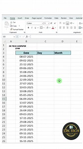 21K views · 255 reactions | Extract Day and Month from Date using TEXT Function in Excel | Easy Excel Tips #fblifestyle #short #Microsoft #Excel | DK TECH Computer GYAN | Facebook