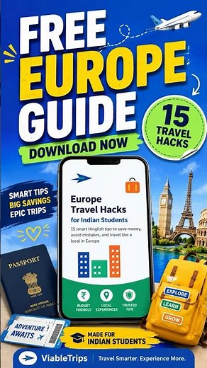 Free Europe Travel Hacks Booklet for Students 🇪🇺✈️