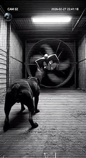 Title: Wind Tunnel Flight Dog Intercepts Airborne Intruder #cctv #dog #creature #scary #usa #fyp