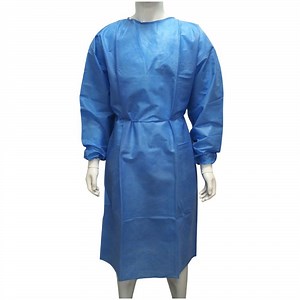 [Hot Item] SMS Blue 45GSM 120X140cm AAMI Level 1/2/3 Disposable Isolation Gown