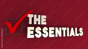 The Essentials Check Mark Box Basics Fundamentals Core Most Important Principles 3d Animation