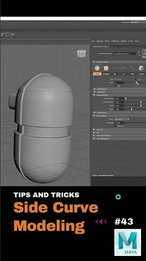 How to Side Curve Model in Maya with Sweep Mesh! Pro Trick Revealed! #shorts #howto