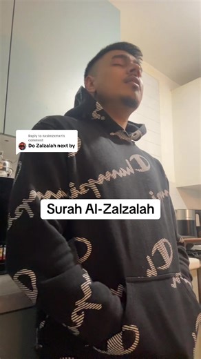 Replying to @nxsimzxmxn Surah Al-Zalzalah - can’t imitate so here’s a monotone version 🙏😭 Ps - apologies for any mistakes 💙 . . . #zalzala #quran #recitation #ramadan
