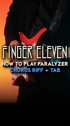 How to play Finger Eleven - Paralyzer Chorus Riff Tabs #fingereleven #paralyzer #guitartok🎸 #guitartabs