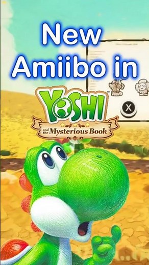 Scanning the YARN YOSHI Amiibo in Yoshi and the Mysterious Book