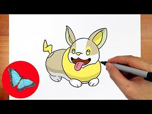 How To Draw Pokemon - Yamper Easy Step by Step
