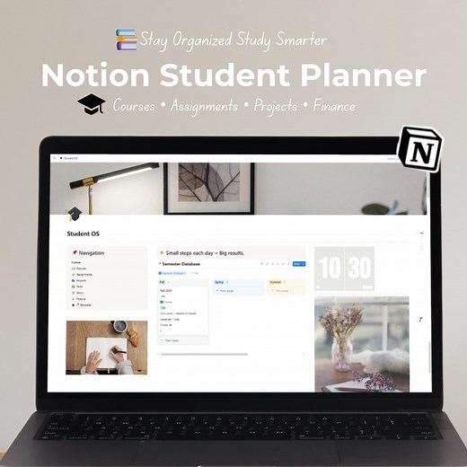 Student OS | Notion Student Planner Template | Study, Assignment & Project Tracker, Finance Academic Dashboard - Etsy Canada