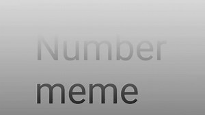 Number meme背景粉丝无需艾特