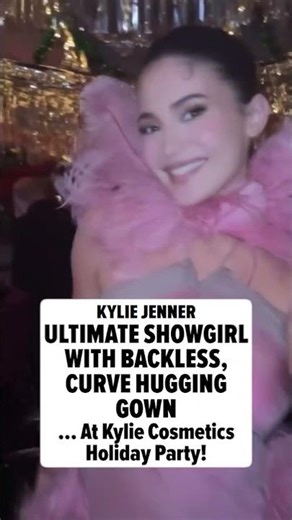 Kylie Jenner turned heads at her Kylie Cosmetics holiday party