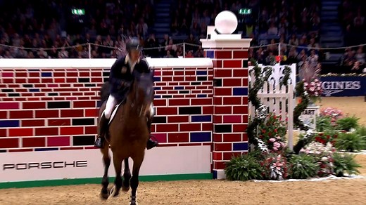 William Whitaker Official and Michael Pender conquer the 7ft 2in Cayenne Puissance wall on the third night of #OlympiaHorse2019! Flying the flag for GB and Ireland these two young riders had the sold-out crowd on the edge of their seats 😲 Congralutions William Whitaker & Michael Pender. | The London International Horse Show