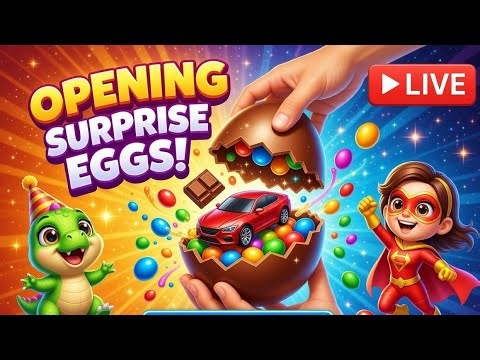 🔴 LIVE ASMR Surprise Eggs Unboxing Huge Kinder Joy + Mystery Toys! #kinderjoy #trending #viral