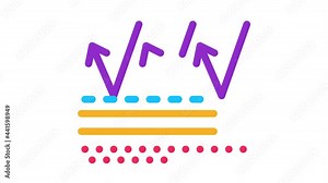 Protection Against External Factors Icon Animation. color Protection Against External Factorsanimated icon on white background