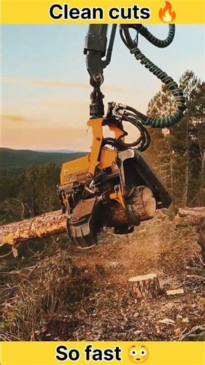“Powerful Tree Cutting Machine 😳 Fast Wood Cutting Process” #woodcutting #forestry #machinery