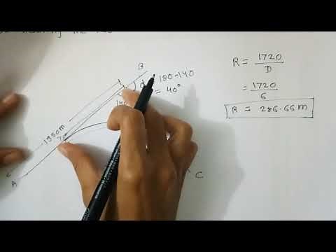 Chainage of tangent points