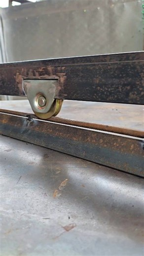 trick to install a gate wheel that has a small bottom gap | Welderman