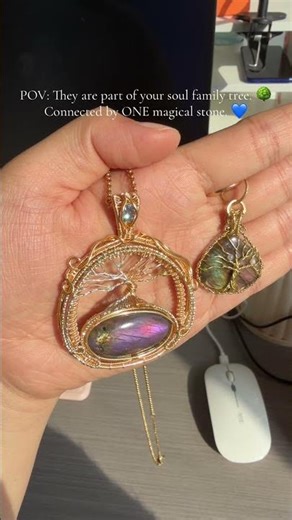 Your Soul Family Tree: Wire-Wrapped Labradorite Matching Pet Jewelry 🌳💙