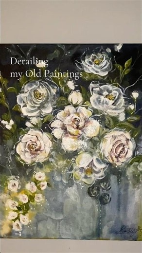 Detailing my Old Paintings 🕯️💫🦋✨ #painting #Art #Craft #fyp