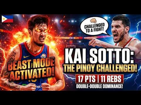🔥Kai Sotto Goes BEAST MODE! 17 Points & 11 Rebounds Pinoy Challenges Him to an EPIC Fight! 🔥