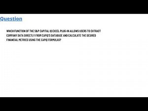 Which function of the S&P Capital IQ Excel plug-in allows users to extract company data