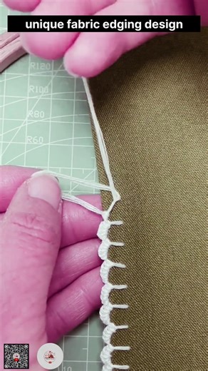 unique fabric edging design / thread edge design #shortsfeed #sewing #trending ‪@Rseesadesign‬