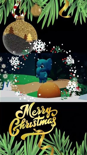 Merry Christmas Kids | Elephant Plays with Color Balls | Jingle Bell Song for kids | cartoon| hathi