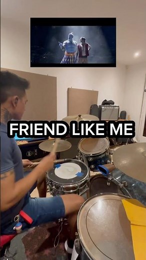 FRIEND LIKE ME - ALADDIN 🎵..#aladdin #disney #friendlikeme #willsmith #drums #bateria #musicos